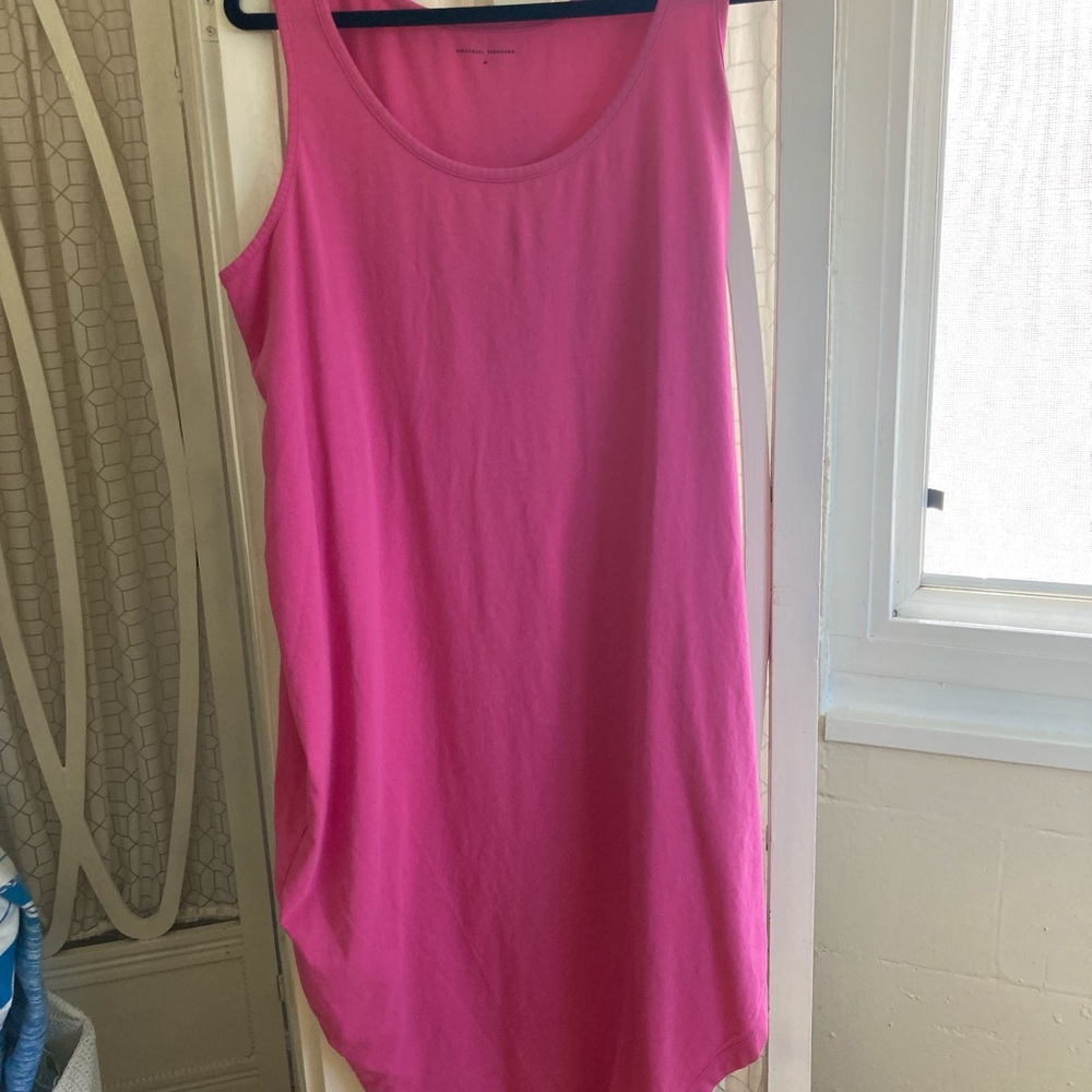 Universal Standard Bright Pink Asymmetrical Tank Dress